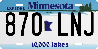 MN license plate 870LNJ