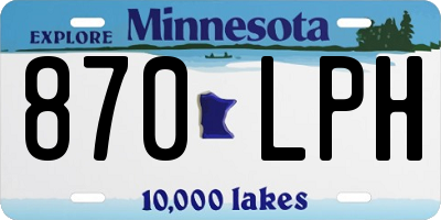 MN license plate 870LPH