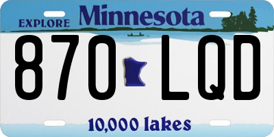 MN license plate 870LQD