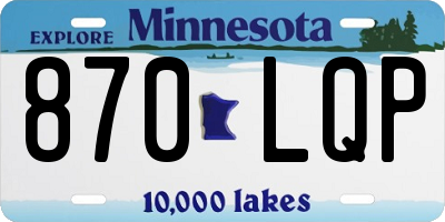 MN license plate 870LQP