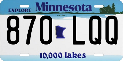 MN license plate 870LQQ