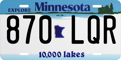 MN license plate 870LQR