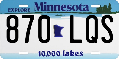 MN license plate 870LQS