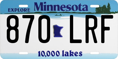 MN license plate 870LRF