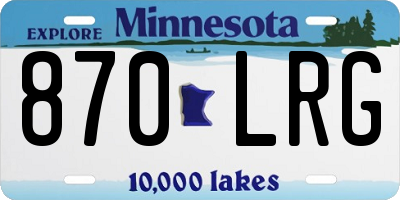 MN license plate 870LRG