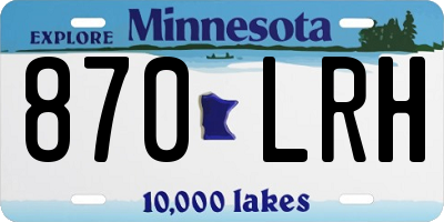 MN license plate 870LRH