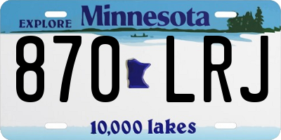 MN license plate 870LRJ