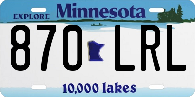 MN license plate 870LRL