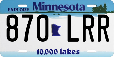 MN license plate 870LRR