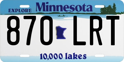 MN license plate 870LRT