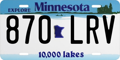 MN license plate 870LRV