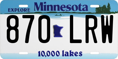 MN license plate 870LRW