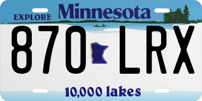 MN license plate 870LRX