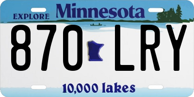 MN license plate 870LRY