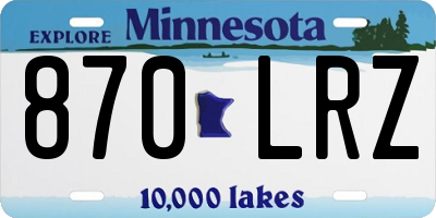 MN license plate 870LRZ
