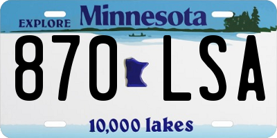 MN license plate 870LSA