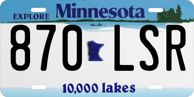 MN license plate 870LSR