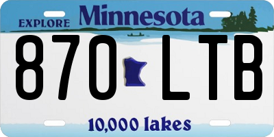 MN license plate 870LTB