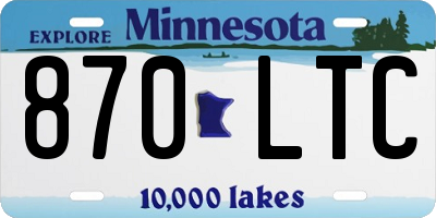 MN license plate 870LTC