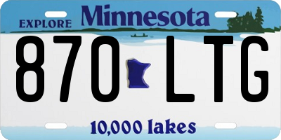 MN license plate 870LTG