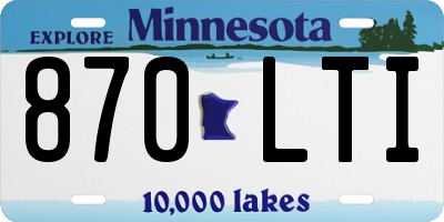 MN license plate 870LTI