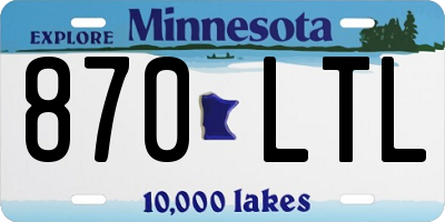 MN license plate 870LTL