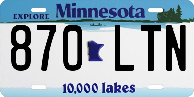 MN license plate 870LTN