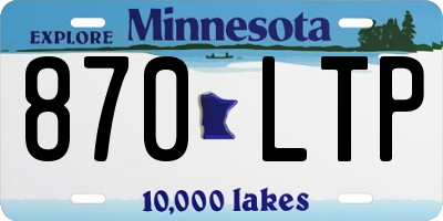 MN license plate 870LTP