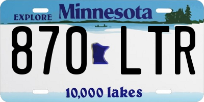 MN license plate 870LTR