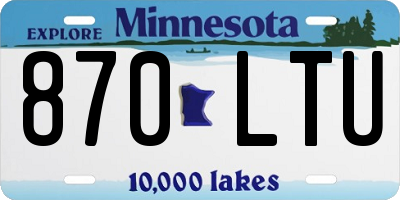 MN license plate 870LTU