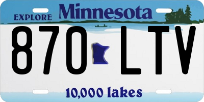 MN license plate 870LTV