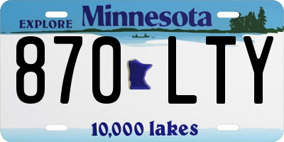 MN license plate 870LTY