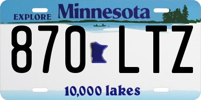 MN license plate 870LTZ