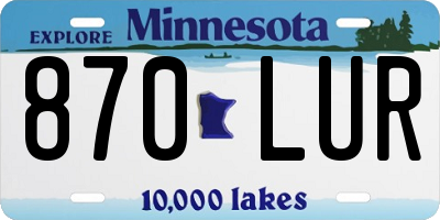 MN license plate 870LUR