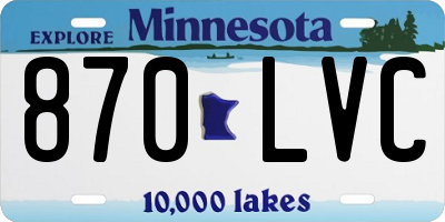 MN license plate 870LVC