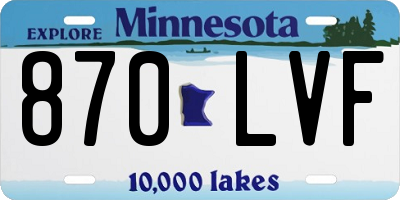 MN license plate 870LVF