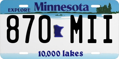 MN license plate 870MII