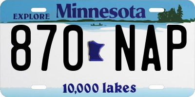 MN license plate 870NAP