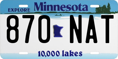 MN license plate 870NAT