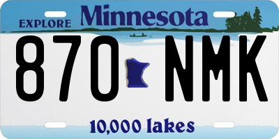 MN license plate 870NMK