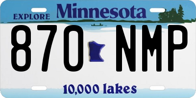 MN license plate 870NMP