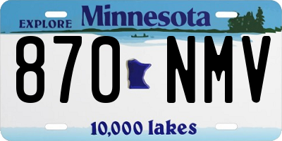 MN license plate 870NMV