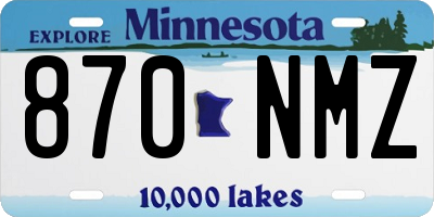 MN license plate 870NMZ