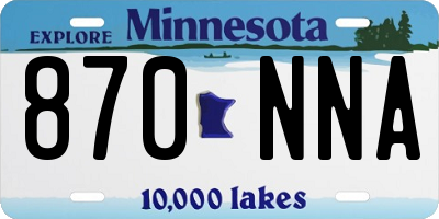 MN license plate 870NNA