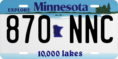 MN license plate 870NNC