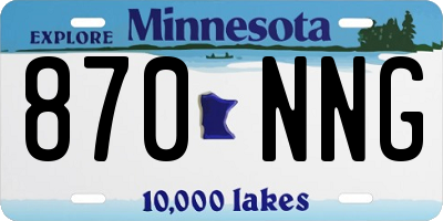 MN license plate 870NNG