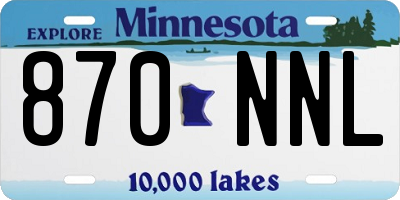 MN license plate 870NNL