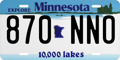 MN license plate 870NNO