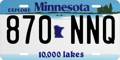 MN license plate 870NNQ