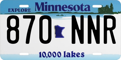 MN license plate 870NNR